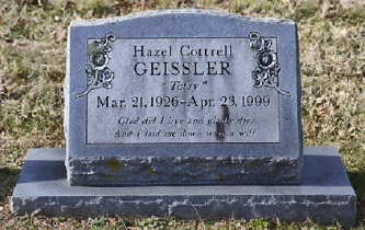 Hazel Geissler stone