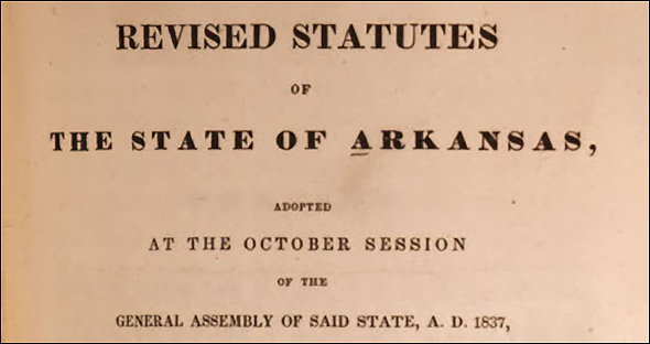 Arkansas revised statutes