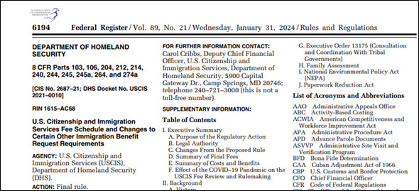 USCIS final rule