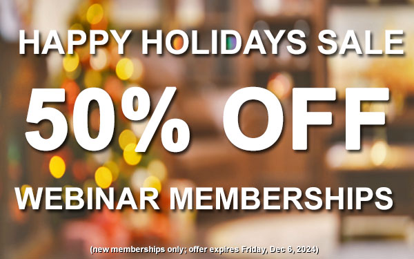 webinar sale